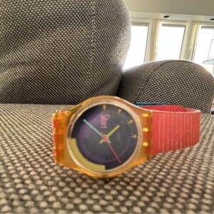 Vintage 1986-ish SWATCH ladies “PINK PODIUM” watch
